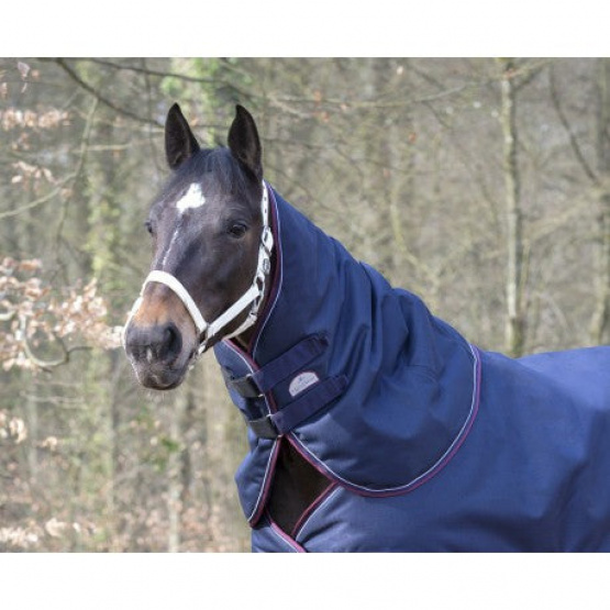 Couvre-cou Equitheme tyrex 1200 d marine/bordeaux (poney) neuf occasion