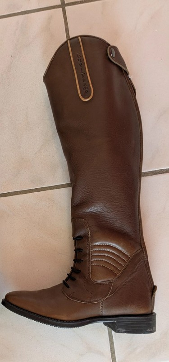 Bottes équitation Equithème cuir marron (36) occasion