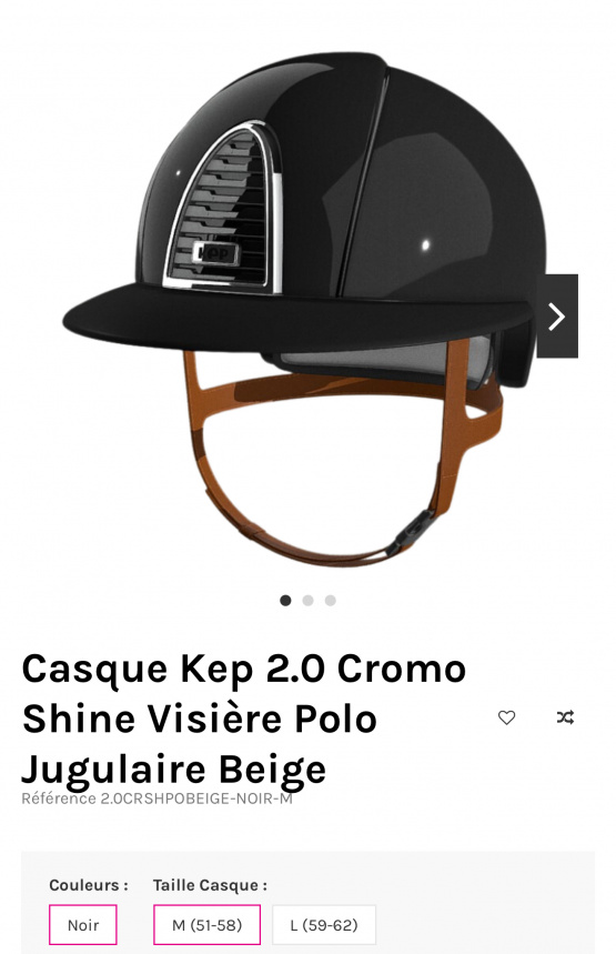 Casque Kep Cromo shine noir (57) occasion Casque Kep Cromo shine noir (57) occasion