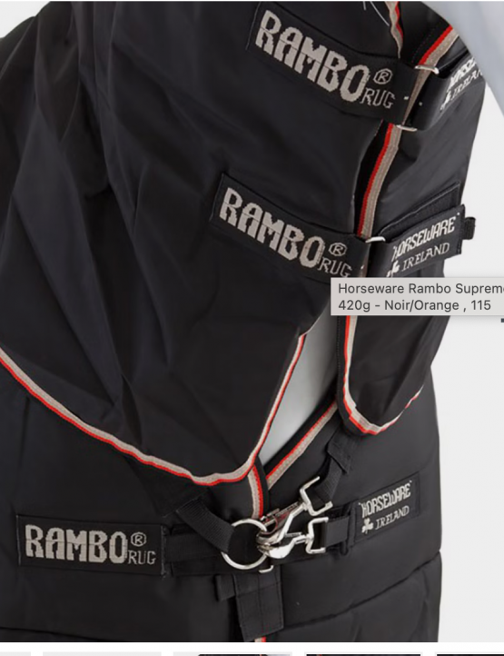 Couverture extérieur Horseware Rambo 420g 140cm neuf occasion