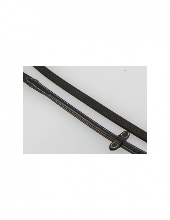 Rênes caoutchouc Penelope luxe noir (cheval) neuf occasion