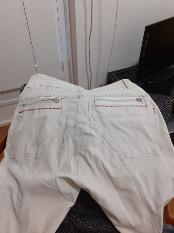 Pantalon concours équitation Animo blanc (36) occasion