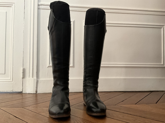 Bottes équitation Equithème Wavy noir sans lacet (37) occasion