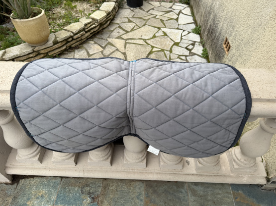 Ensemble tapis de selle + bonnet Lami-Cell bleu (poney) occasion