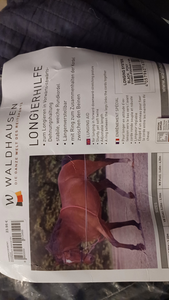 Système de longe éthologique Waldhausen noir (poney) neuf occasion