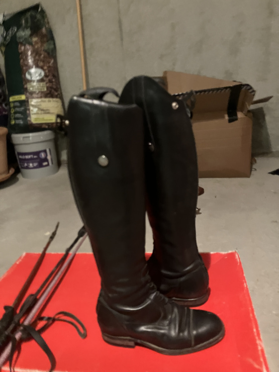Bottes équitation Haf Equitation cuir noir (36) occasion