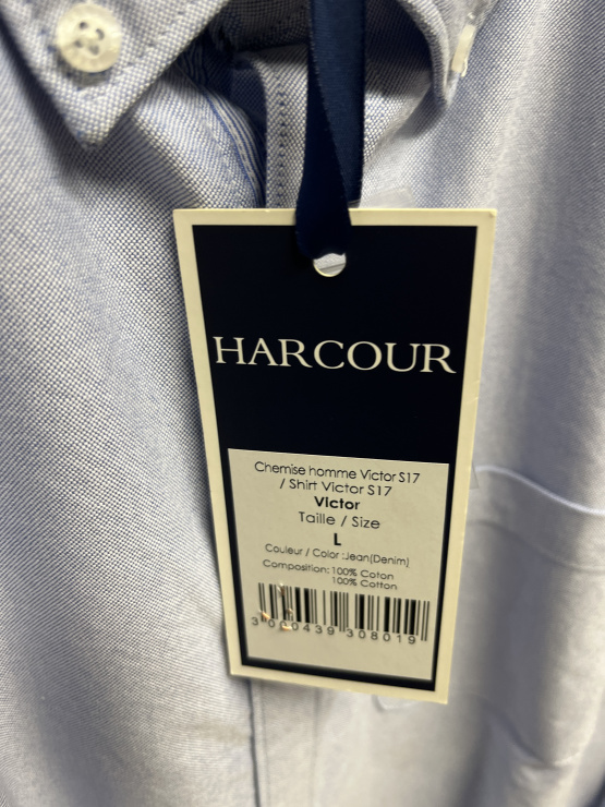 Chemise concours Harcour bleu (L) neuf occasion