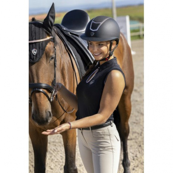 Polo Equitheme Sarah noir (M) neuf occasion