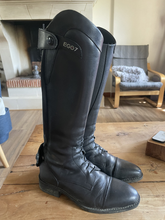 Bottes équitation EGO7 Aries cuir noir (35 M/0) occasion