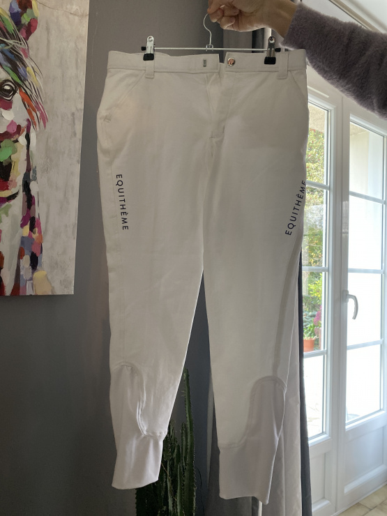 Pantalon blanc Equitheme homme occasion