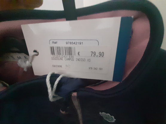 Blouson Équitheme bleu (XS) neuf occasion