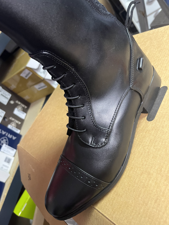 Bottes équitation HKM fourrées cuir noir (40) neuf occasion