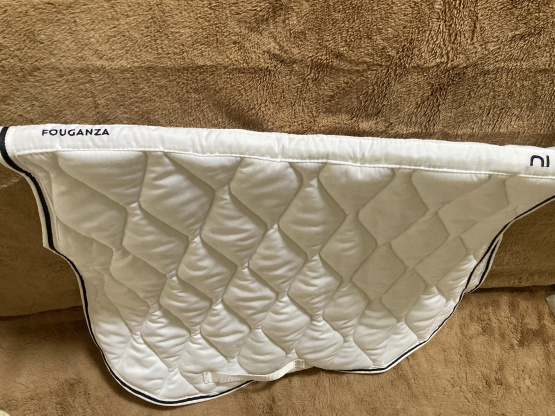 Tapis de selle Fouganza blanc occasion