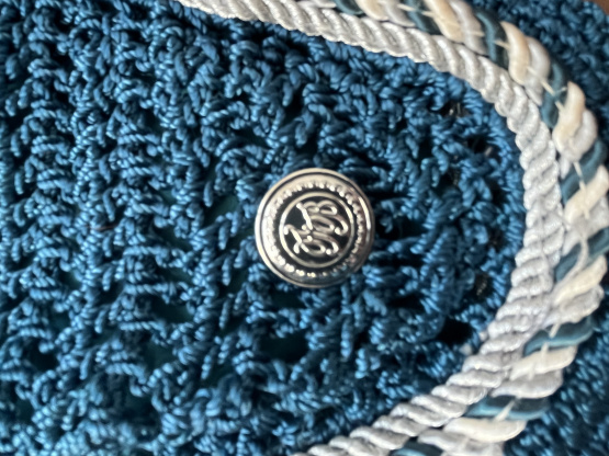 Tapis de selle & bonnet bleu turquoise (cob) occasion
