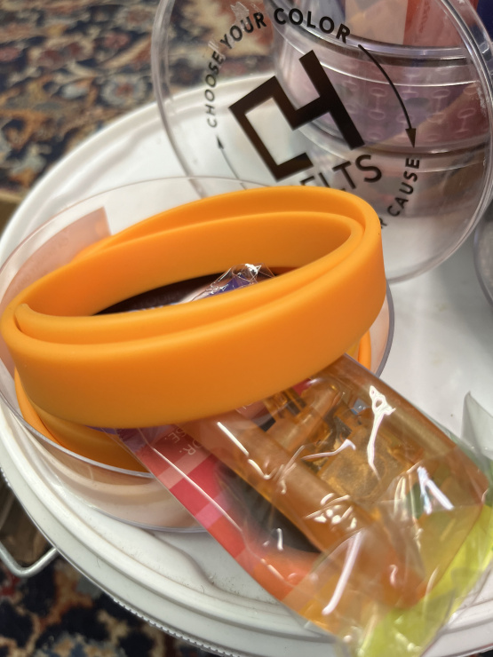 Ceinture C4 orange réglable 119 cm (neuf) occasion