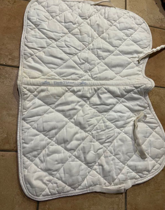 Tapis de selle Equithème blanc (poney) occasion
