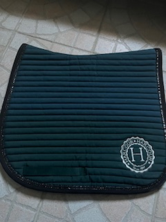 Tapis de selle Harcour vert sapin avec strass (cheval) occasion