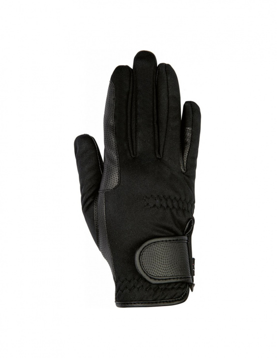 Gants HKM softshell noir (12 ans) neuf occasion