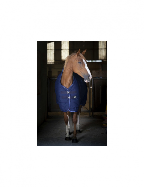 Couverture d'écurie Equithème bleu 145 cm (neuf) occasion