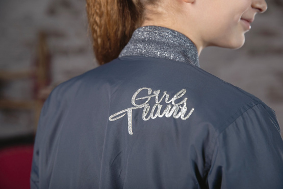 Blouson HKM Julia gris (8 ans) neuf occasion