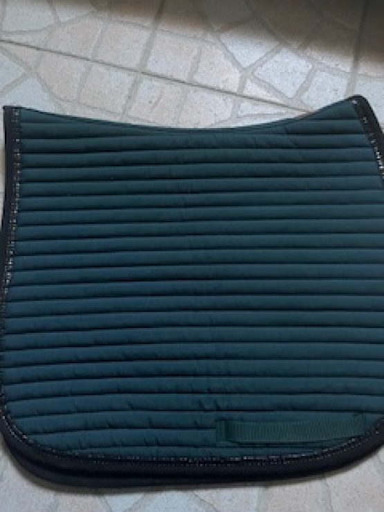 Tapis de selle Harcour vert sapin avec strass (cheval) occasion