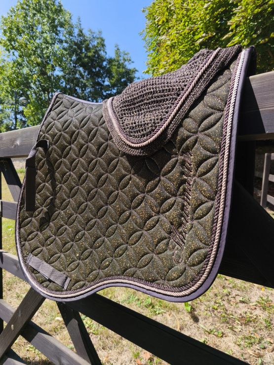 Lot Tapis de selle & guêtres Showmaster marron (cheval) occasion