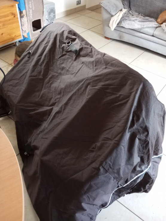 Couverture imperméable Fouganza marron 145 cm occasion