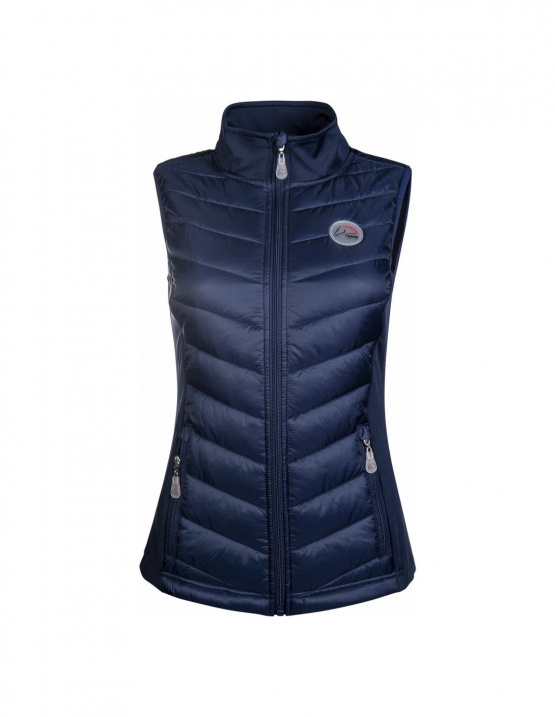 Gilet HKM sans manches en jersey & nylon bleu (XL) neuf occasion