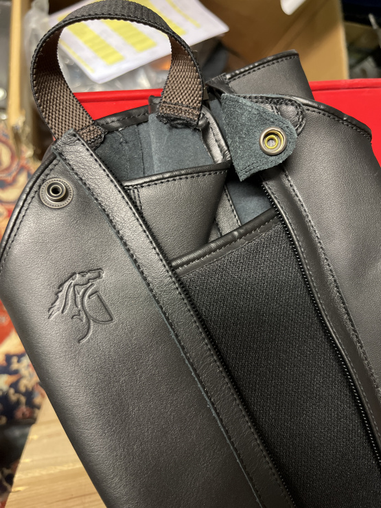 Chaps Sergio Grasso cuir noir (41/35) neuf occasion