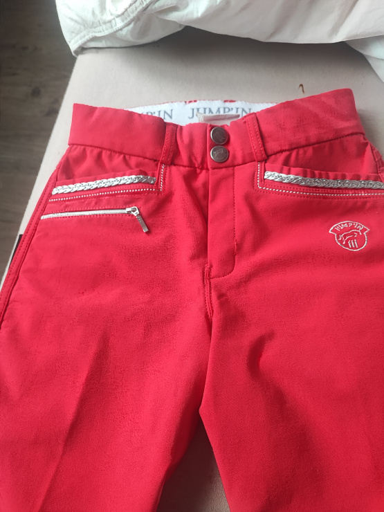Pantalon équitation Jump'in rouge (12 ans) occasion