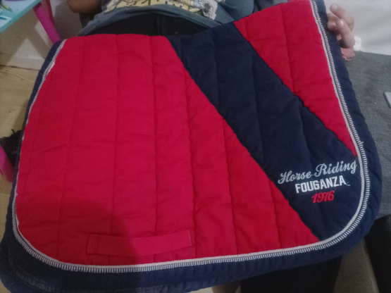 Tapis de selle Fouganza rouge (cheval) occasion