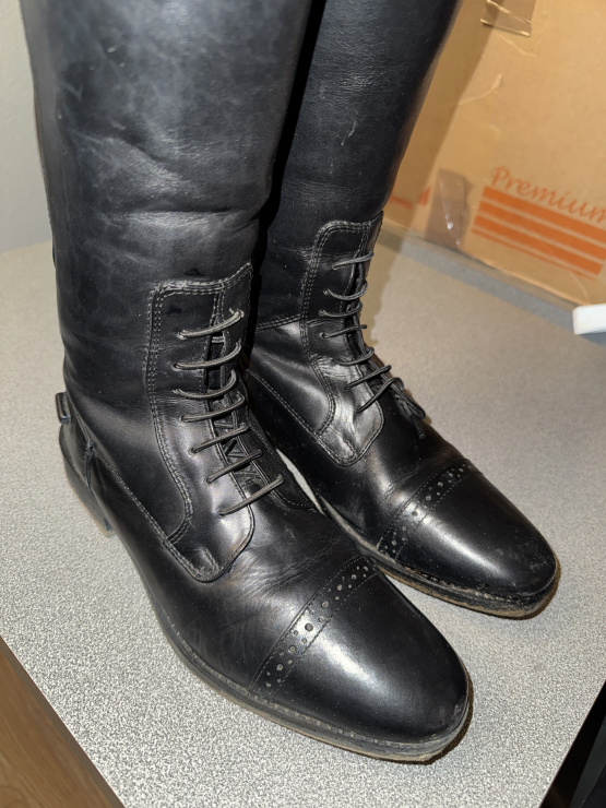 Bottes équitation HKM cuir noir (39) occasion