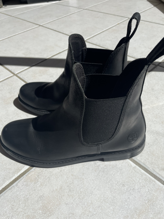 Boots Sellerie Baude cuir noir  (39) occasion