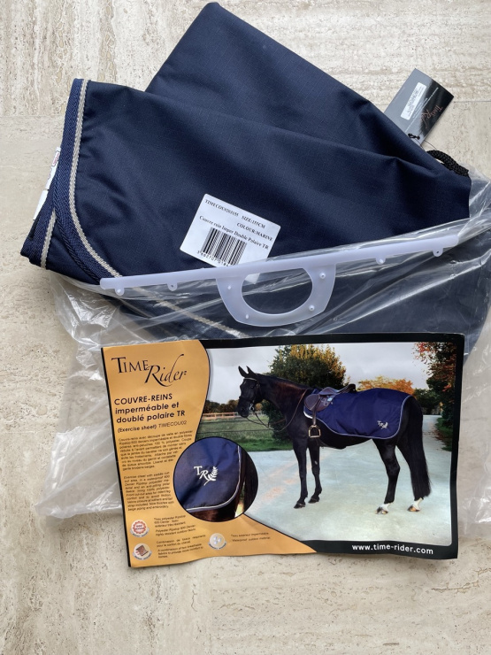 Couvre rein imperméable Time Rider bleu 155 cm (neuf) occasion