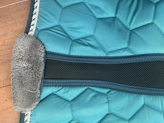 Tapis de selle & bonnet bleu turquoise (cob) occasion