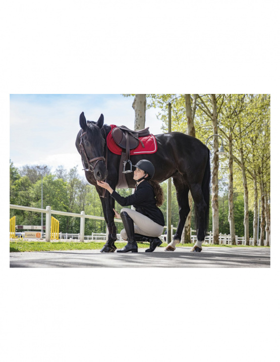 Tapis de selle Equithème Diamond rouge (cheval) neuf occasion
