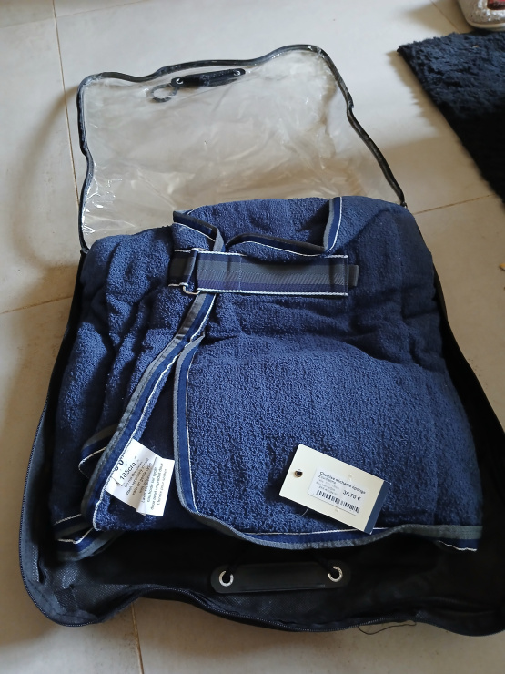 Chemise Equithème séchante éponge bleu 135 cm occasion