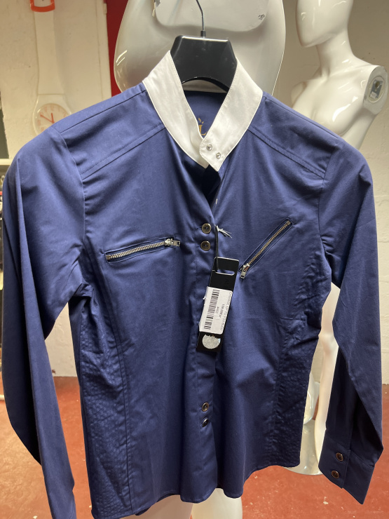 Chemise concours Ledermann bleu (XS) neuf occasion