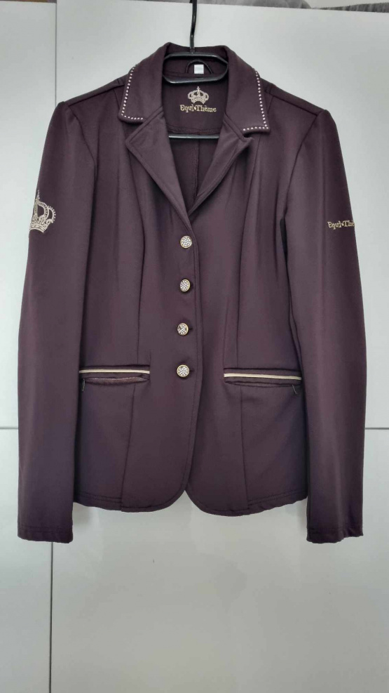 Veste concours Equithème marron strass (36) neuf occasion