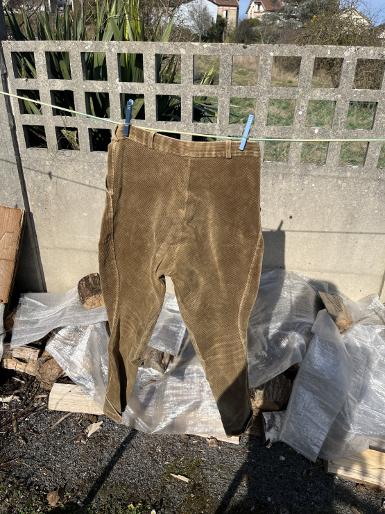 Pantalon équitation velours marron (40) occasion