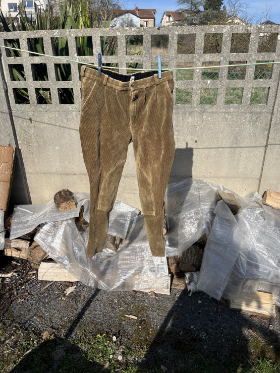 Pantalon équitation velours marron (40) occasion