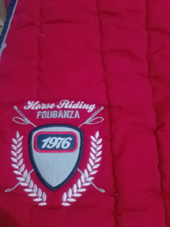 Tapis de selle Fouganza rouge (cheval) occasion