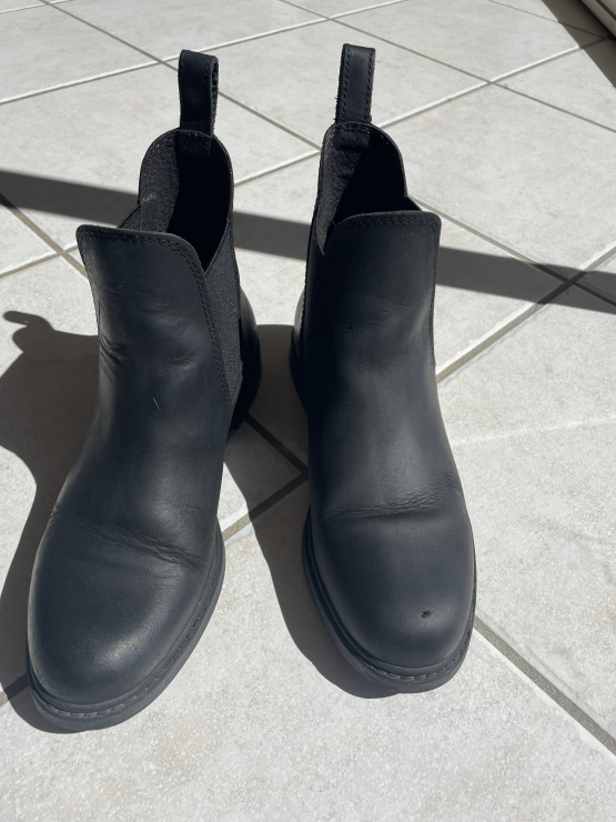 Boots Sellerie Baude cuir noir  (39) occasion