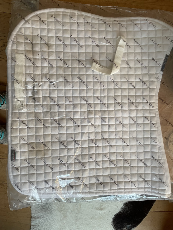 Tapis de selle Equiline blanc (cheval) occasion