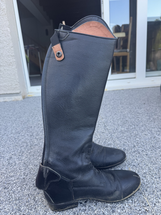 Botte équitation Equitheme cuir noir (39) occasion