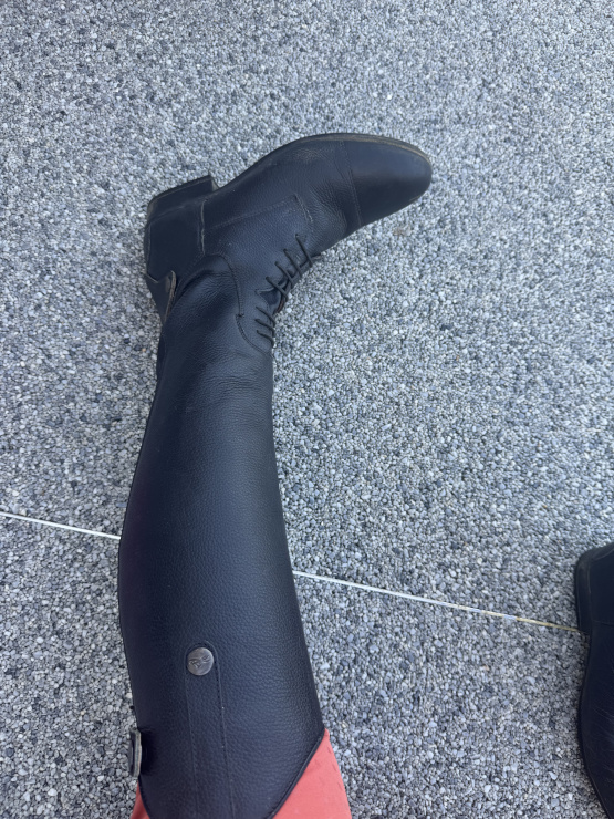 Botte équitation Equitheme cuir noir (39) occasion