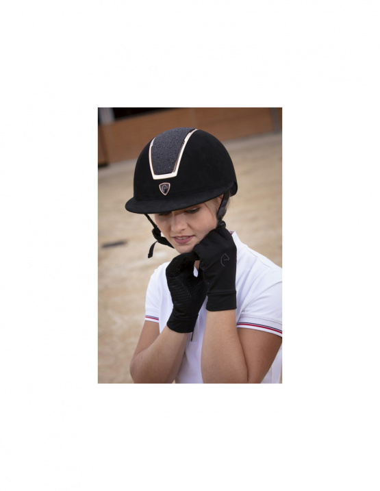 Casque équitation Equithème Glint Lamé noir (52-54) neuf occasion