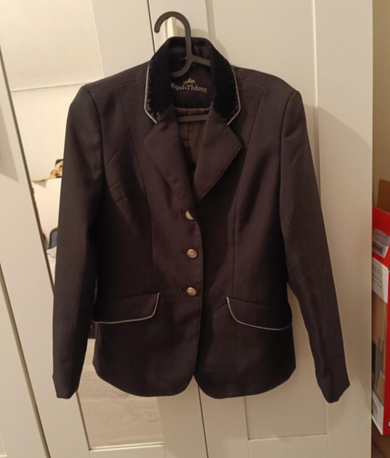 Veste de concours Equithème noir (12 ans) occasion