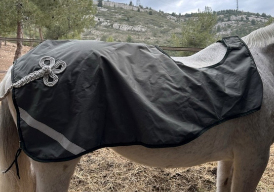 Couvre-reins imperméable doublé + bonnet Alexandra Ledermann (145 cm) occasion