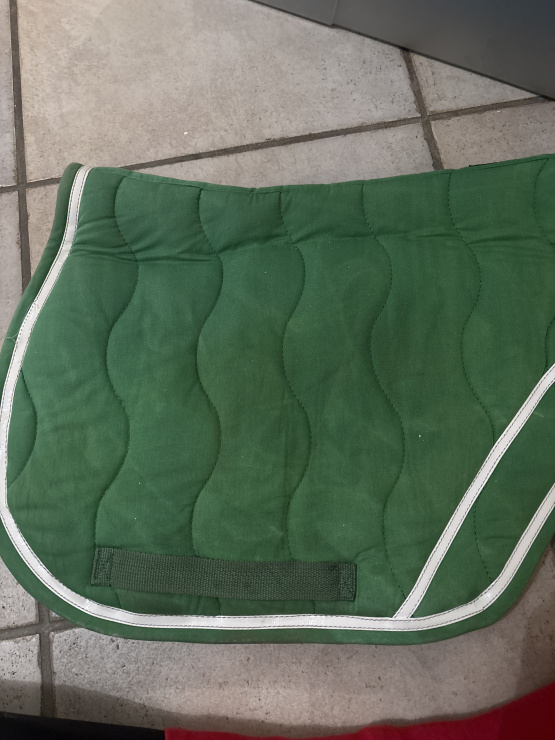 Tapis de selle Equithème vert coupé (poney) occasion